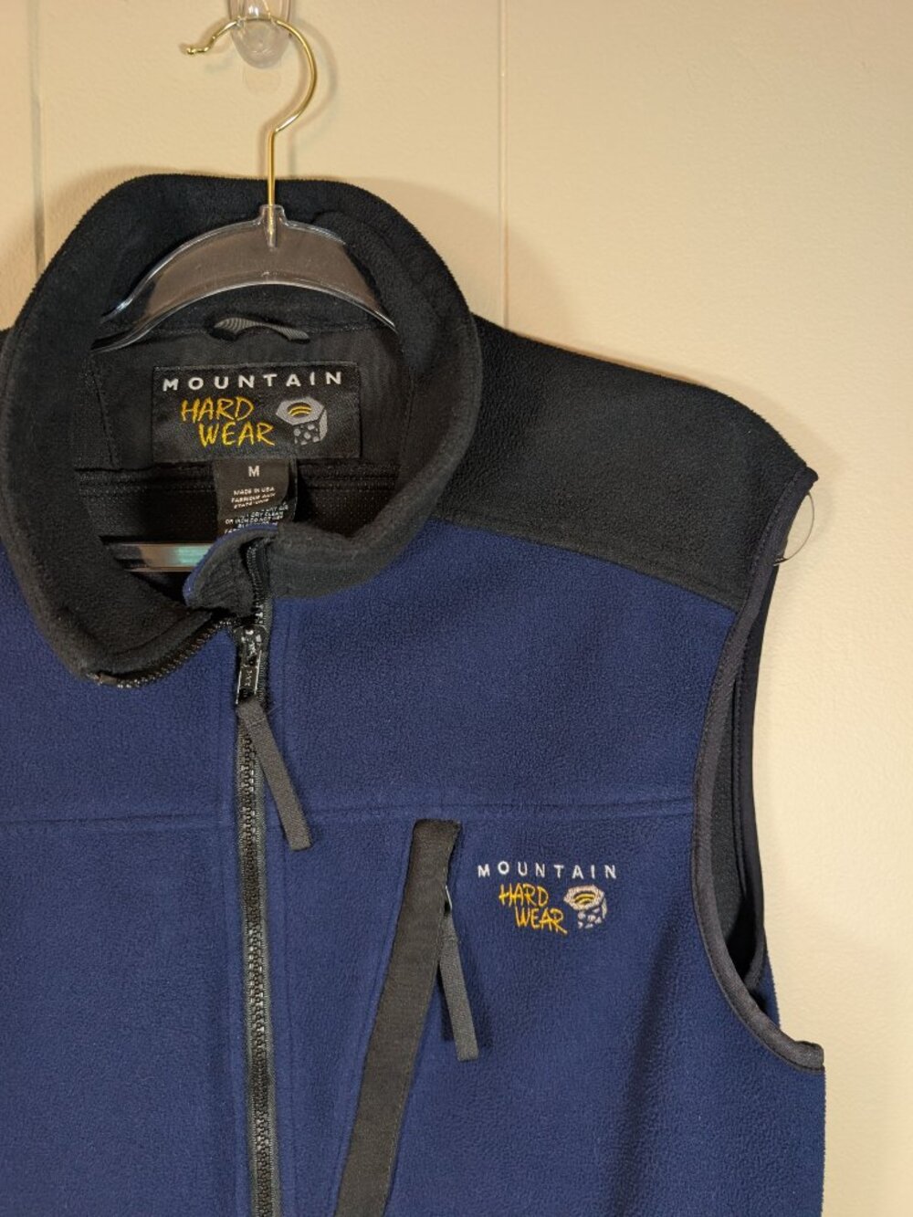 VINTAGE 90s Mountain Hardwear Gore Windstopper Fleece Vest USA Men's M Hiking
